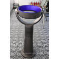 Factory Price Infrared Remote Control Tall Floor Stand Bladeless Fan Grey Blue with LED Touch screen Display